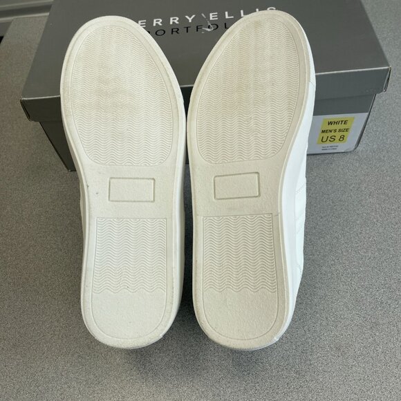 NEW Perry Ellis Men's US 8 White Sneakers Lace-Up Low Top - Picture 5 of 6